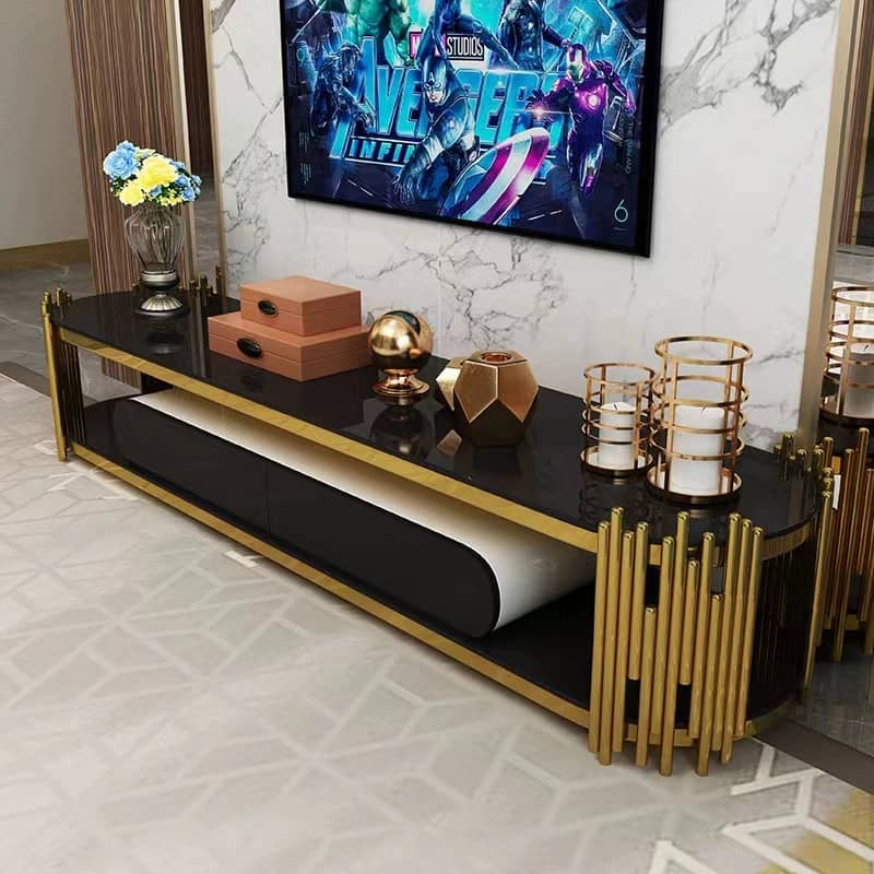 Meuble de salon moderne de luxe en Or