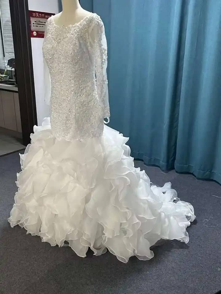 Robe de mariée sirène africaine - image 3