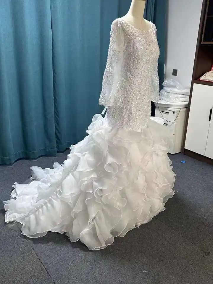 Robe de mariée sirène africaine - image 4